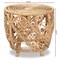 Baxton Studio Saranna Modern Bohemian Natural Brown Finished Rattan End Table 205-12681 - alternate 6